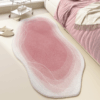 Irregular Style Modern Minimalist Faux Cashmere Rugs For Living Room Bedroom Bedside Rugs Anti-slip Foot Mats 04