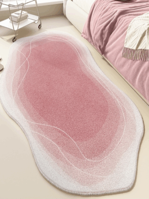 Irregular Style Modern Minimalist Faux Cashmere Rugs For Living Room Bedroom Bedside Rugs Anti-slip Foot Mats 04