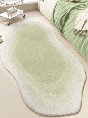 Irregular Style Modern Minimalist Faux Cashmere Rugs For Living Room Bedroom Bedside Rugs Anti-slip Foot Mats 05