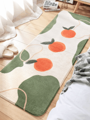 Cute Living Room Shaggy Rug Light Luxury Lambswool Bedroom Sofa Coffee Table Rug Floating Window Mat 01