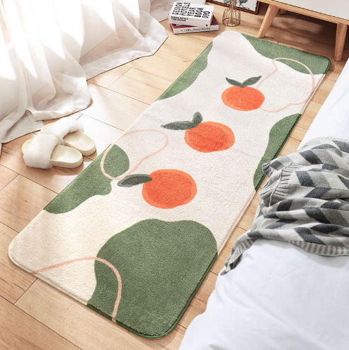 Cute Living Room Shaggy Rug Light Luxury Lambswool Bedroom Sofa Coffee Table Rug Floating Window Mat 01