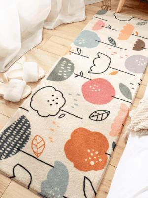 Cute Living Room Shaggy Rug Light Luxury Lambswool Bedroom Sofa Coffee Table Rug Floating Window Mat 07