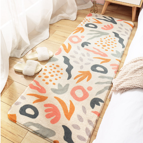 Cute Living Room Shaggy Rug Light Luxury Lambswool Bedroom Sofa Coffee Table Rug Floating Window Mat 09