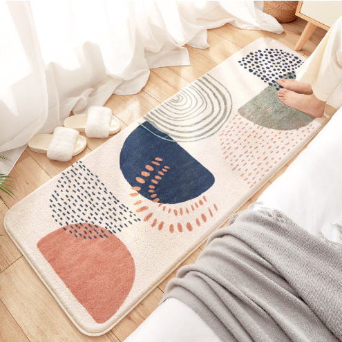 Cute Living Room Shaggy Rug Light Luxury Lambswool Bedroom Sofa Coffee Table Rug Floating Window Mat 10