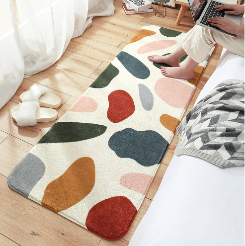 Cute Living Room Shaggy Rug Light Luxury Lambswool Bedroom Sofa Coffee Table Rug Floating Window Mat 12