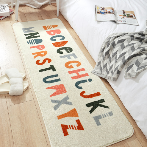 Cute Living Room Shaggy Rug Light Luxury Lambswool Bedroom Sofa Coffee Table Rug Floating Window Mat 16