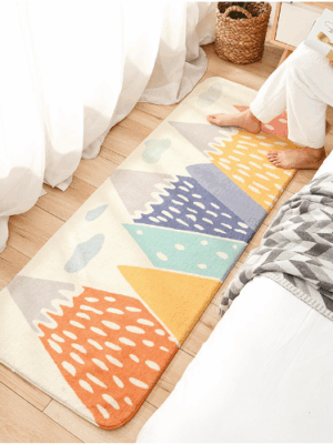 Cute Living Room Shaggy Rug Light Luxury Lambswool Bedroom Sofa Coffee Table Rug Floating Window Mat 19