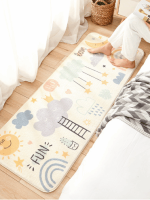 Cute Living Room Shaggy Rug Light Luxury Lambswool Bedroom Sofa Coffee Table Rug Floating Window Mat 22