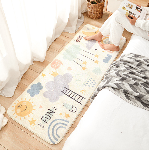 Cute Living Room Shaggy Rug Light Luxury Lambswool Bedroom Sofa Coffee Table Rug Floating Window Mat 22