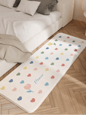 Cute Living Room Shaggy Rug Light Luxury Lambswool Bedroom Sofa Coffee Table Rug Floating Window Mat 24