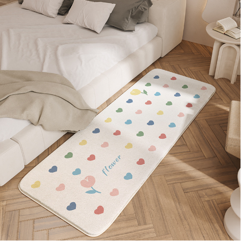 Cute Living Room Shaggy Rug Light Luxury Lambswool Bedroom Sofa Coffee Table Rug Floating Window Mat 24