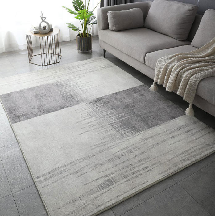 Wabi-sabi Style Faux Cashmere Home Living Room Sofa Coffee Table Rug Bedroom Bedside Rug Washable Rug 03