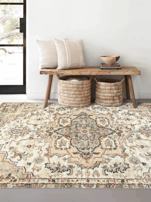 Vintage Pattern Faux Cashmere Rugs For Living Room Bedroom Bedside Rugs Anti-slip Foot Mats 05