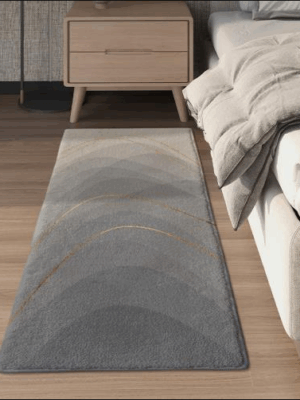 Vintage Minimalist Pattern Living Room Shaggy Rug Light Luxury Lambswool Bedroom Sofa Coffee Table Rug Floating Window Mat 01