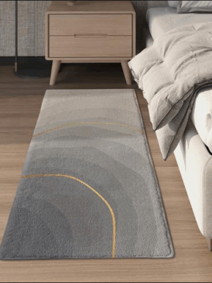 Vintage Minimalist Pattern Living Room Shaggy Rug Light Luxury Lambswool Bedroom Sofa Coffee Table Rug Floating Window Mat 02