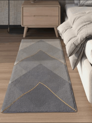 Vintage Minimalist Pattern Living Room Shaggy Rug Light Luxury Lambswool Bedroom Sofa Coffee Table Rug Floating Window Mat 03