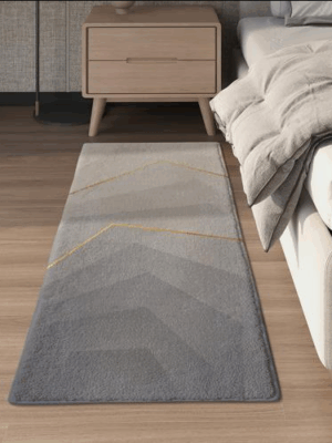 Vintage Minimalist Pattern Living Room Shaggy Rug Light Luxury Lambswool Bedroom Sofa Coffee Table Rug Floating Window Mat 04