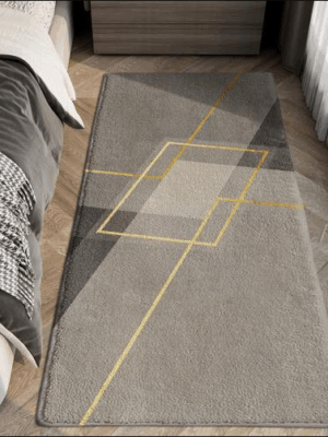 Vintage Minimalist Pattern Living Room Shaggy Rug Light Luxury Lambswool Bedroom Sofa Coffee Table Rug Floating Window Mat 09