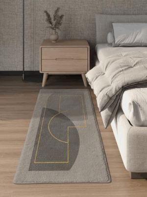 Vintage Minimalist Pattern Living Room Shaggy Rug Light Luxury Lambswool Bedroom Sofa Coffee Table Rug Floating Window Mat 11