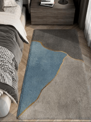 Vintage Minimalist Pattern Living Room Shaggy Rug Light Luxury Lambswool Bedroom Sofa Coffee Table Rug Floating Window Mat 13