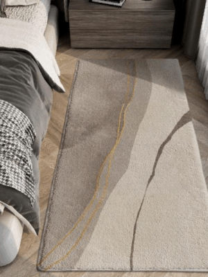 Vintage Minimalist Pattern Living Room Shaggy Rug Light Luxury Lambswool Bedroom Sofa Coffee Table Rug Floating Window Mat 15