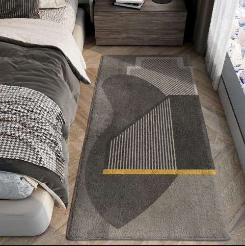 Vintage Minimalist Pattern Living Room Shaggy Rug Light Luxury Lambswool Bedroom Sofa Coffee Table Rug Floating Window Mat 18