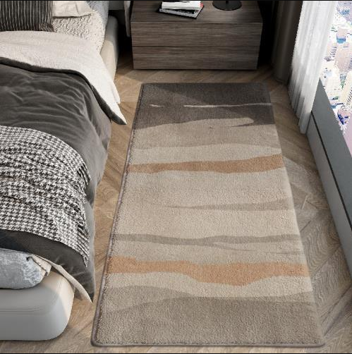 Vintage Minimalist Pattern Living Room Shaggy Rug Light Luxury Lambswool Bedroom Sofa Coffee Table Rug Floating Window Mat 19