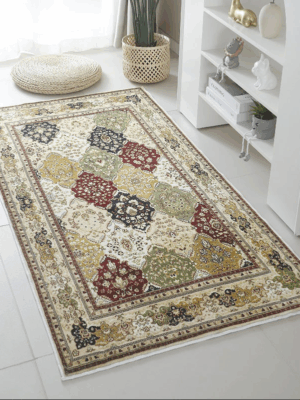 Light Luxury Vintage Living Room Faux Cashmere Sofa Rug Carpet Bedroom Bedside Rug Machine Washable Plush Floor Mats 01