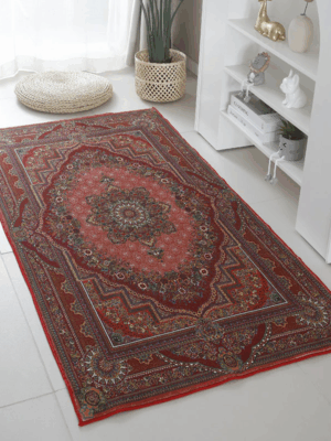 Light Luxury Vintage Living Room Faux Cashmere Sofa Rug Carpet Bedroom Bedside Rug Machine Washable Plush Floor Mats 02