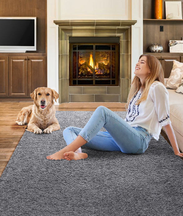 Minimalist Solid Colours Living Room Bedroom Plush Rugs Sofa Coffee Table Rugs Children's Room Window Mats 01 - Image 2