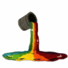 Creative Fun Rainbow Paint Bucket Pattern Niche Art Design Bedroom Living Room Home Carpets 01
