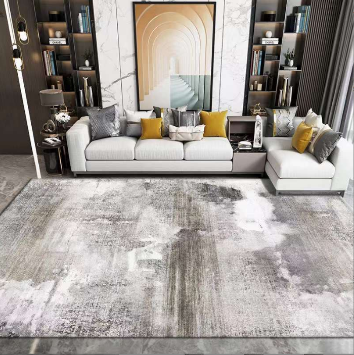 Minimalist Ink Splash Foldable Faux Cashmere Living Room Coffee Table Bedroom Rug Bedside Rug 02