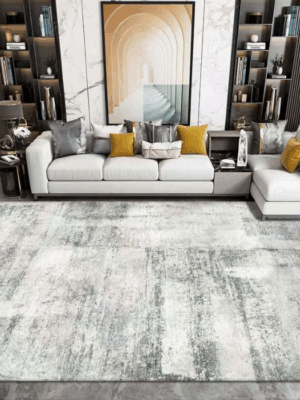 Minimalist Ink Splash  Foldable Faux Cashmere Living Room Coffee Table Bedroom Rug Bedside Rug 03