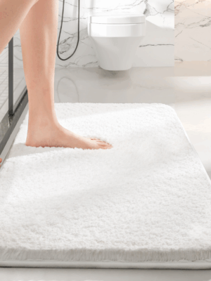 Simple Solid Colour Thickened Absorbent Non-slip Family Bathroom Doorway Entrance Mats 04