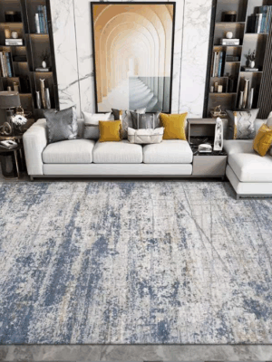 Minimalist Ink Splash  Foldable Faux Cashmere Living Room Coffee Table Bedroom Rug Bedside Rug 04