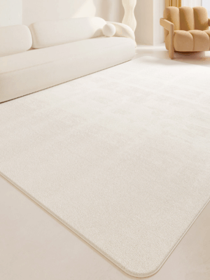 Simple Faux Cashmere Bedroom Living Room Bedside Rug Plush Carpet
