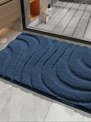 Simple Solid Colour Thickened Absorbent Non-slip Family Bathroom Doorway Entrance Mats 08