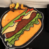 Hamburger Cartoon Carpet Entry Doorway Room Shaped Absorbent Anti-slip Mats