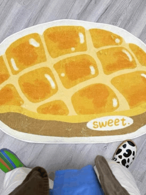 Pineapple Bun Cartoon Carpet Entry Doorway Room Shaped Absorbent Anti-slip Mats