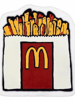 French Fries Cartoon Carpet Entry Doorway Room Shaped Absorbent Anti-slip Mats