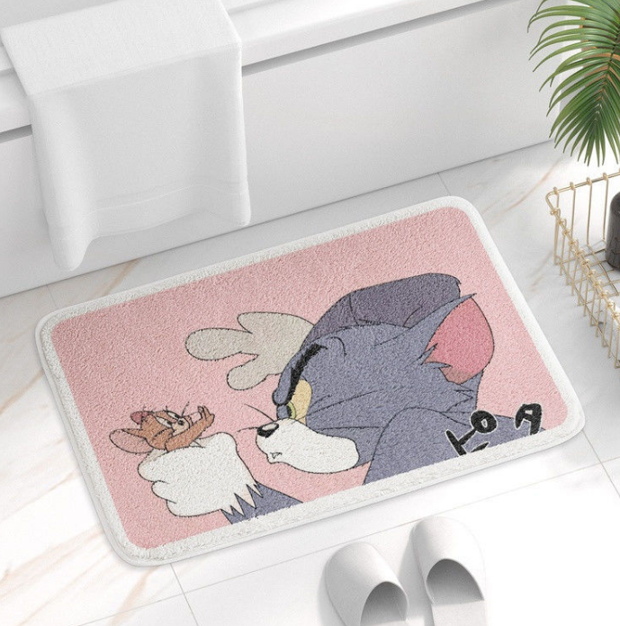 Tom&Jerry Bathroom Water-absorbent Thick Mats Bathroom Foot Mats Household Toilet Doorway Mats 02