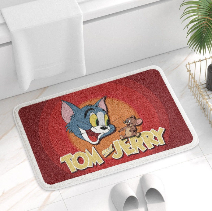 Tom&Jerry Bathroom Water-absorbent Thick Mats Bathroom Foot Mats Household Toilet Doorway Mats 03