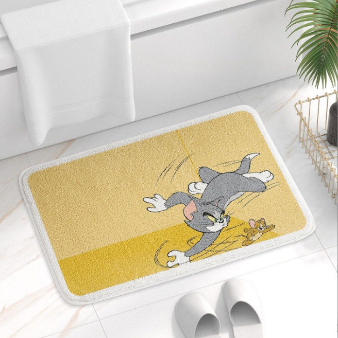 Tom&Jerry Bathroom Water-absorbent Thick Mats Bathroom Foot Mats Household Toilet Doorway Mats 04