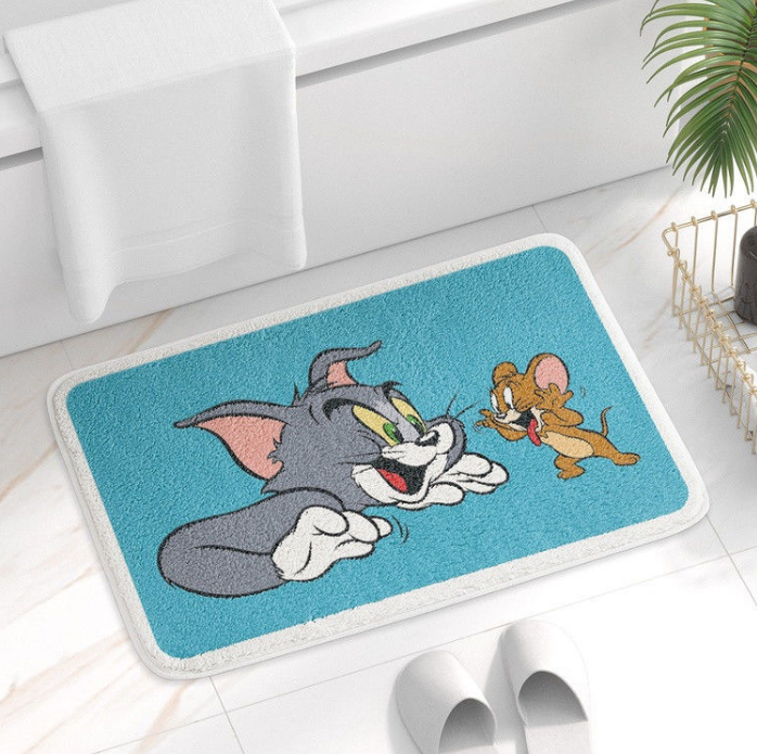 Tom&Jerry Bathroom Water-absorbent Thick Mats Bathroom Foot Mats Household Toilet Doorway Mats 07