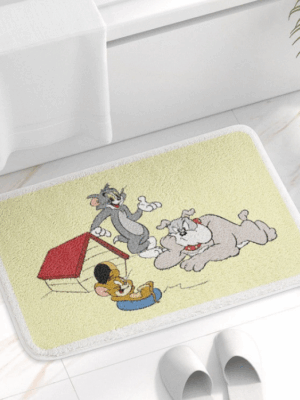 Tom&Jerry Bathroom Water-absorbent Thick Mats Bathroom Foot Mats Household Toilet Doorway Mats 09