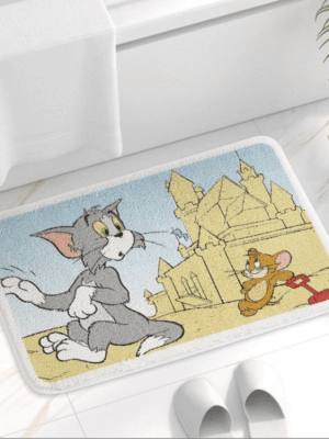 Tom&Jerry Bathroom Water-absorbent Thick Mats Bathroom Foot Mats Household Toilet Doorway Mats 11