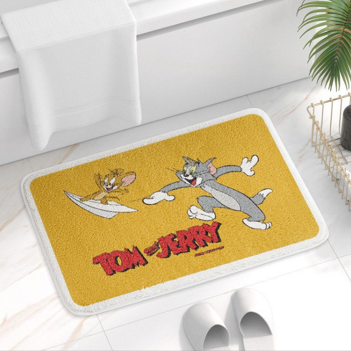 Tom&Jerry Bathroom Water-absorbent Thick Mats Bathroom Foot Mats Household Toilet Doorway Mats 12