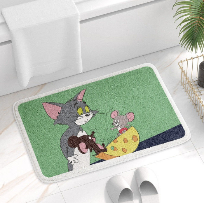 Tom&Jerry Bathroom Water-absorbent Thick Mats Bathroom Foot Mats Household Toilet Doorway Mats 13