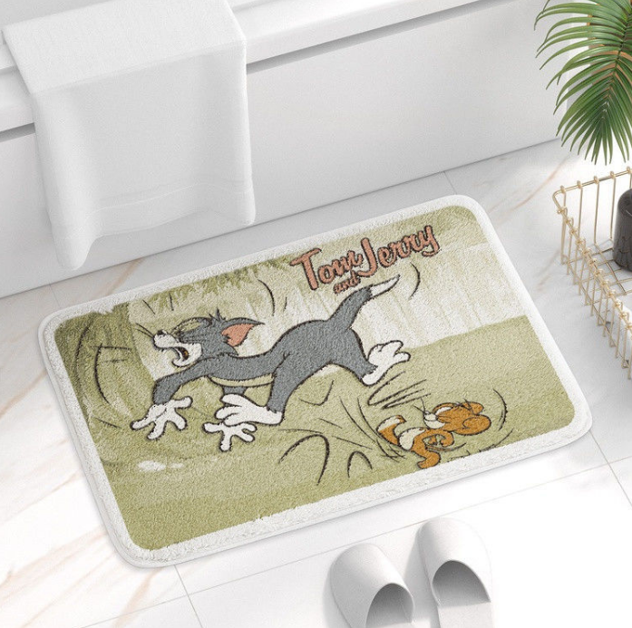 Tom&Jerry Bathroom Water-absorbent Thick Mats Bathroom Foot Mats Household Toilet Doorway Mats 14