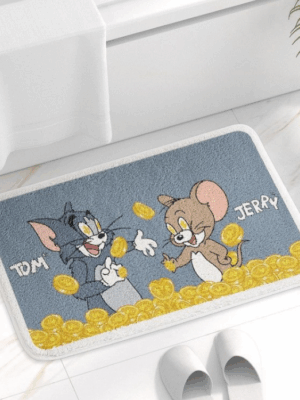 Tom&Jerry Bathroom Water-absorbent Thick Mats Bathroom Foot Mats Household Toilet Doorway Mats 15